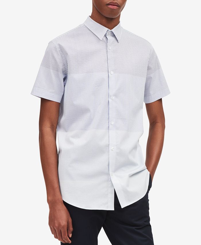Calvin Klein Men's Graduation Blockprint Shirt - Macy's