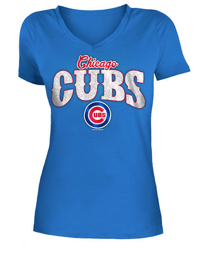 5th & Ocean Chicago Cubs Sequin Pinstripe T-Shirt, Girls (4-16) - Macy's