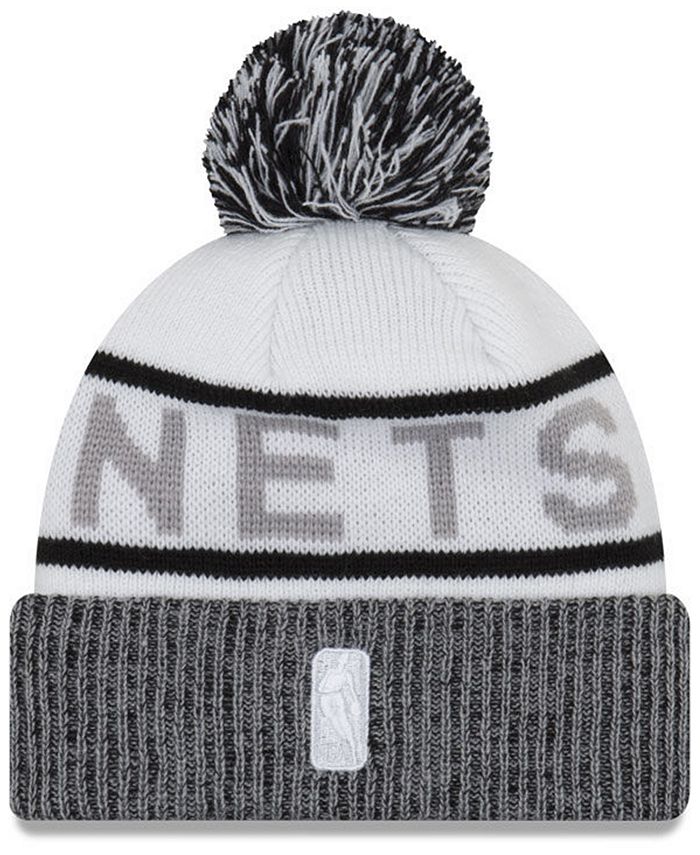 New Era Brooklyn Nets Court Force Pom Knit Hat - Macy's