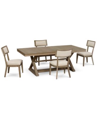 Furniture - Rachael Ray Highline Dining , 5-Pc. Set (Trestle Dining Table & 4 Side Chairs)