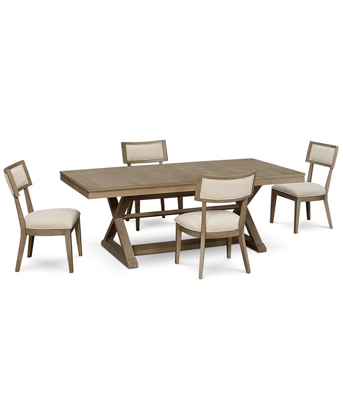 Trestle Dining Table 4 Side Chairs, Macy S Rachael Ray Dining Room Table
