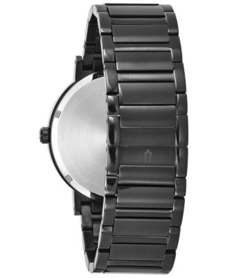 Men's Futuro Diamond-Accent Black Stainless Steel Bracelet Watch 42mm