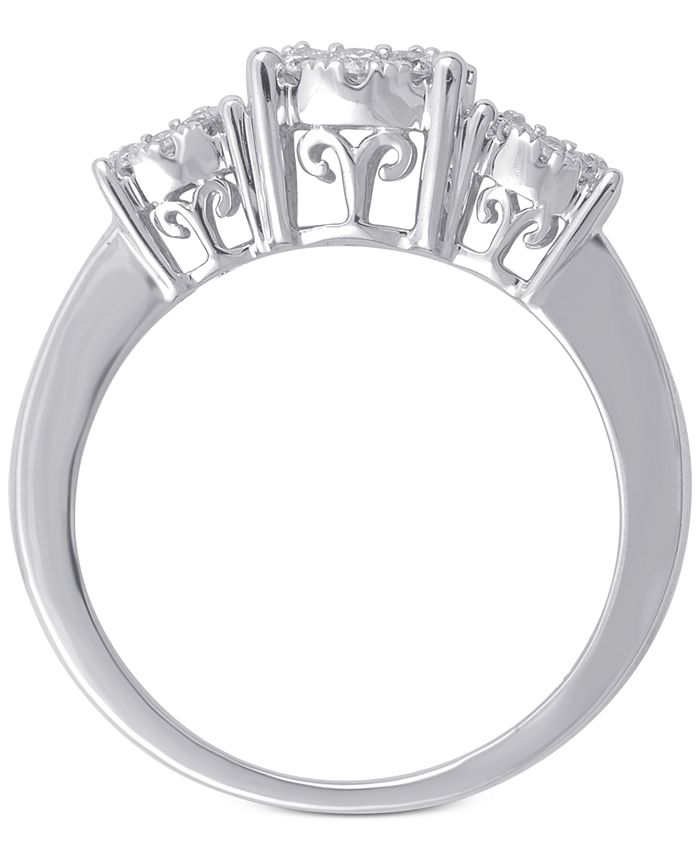 Macy s Diamond Three Stone Engagement Ring 3 4 ct. t.w. in 14k