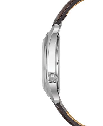 Bulova Accutron II Men s Brown Leather Strap Watch 40mm 96B253