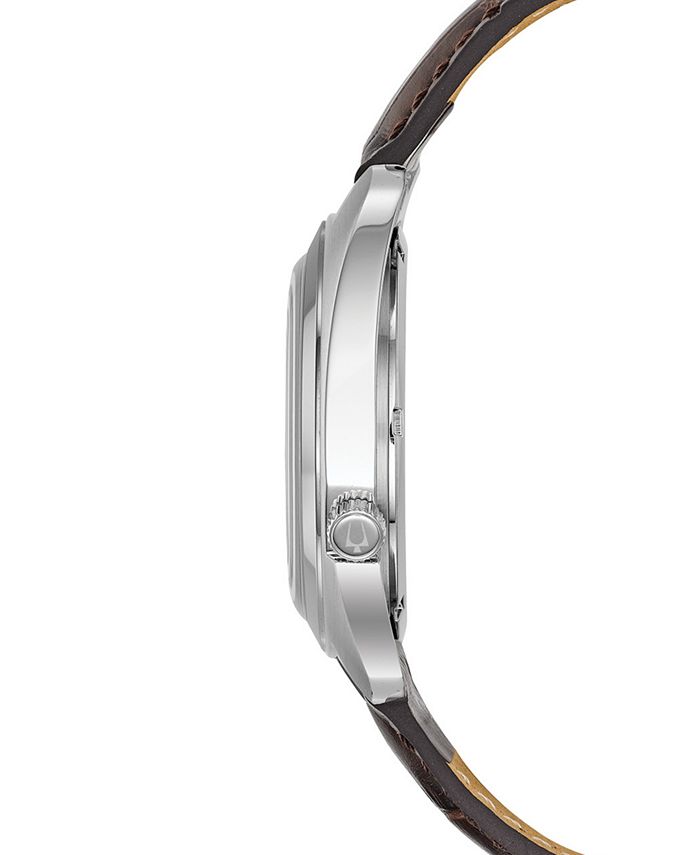 Bulova Accutron II Men's Brown Leather Strap Watch 40mm 96B253 Macy's