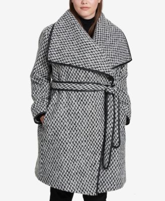 plus size belted coat