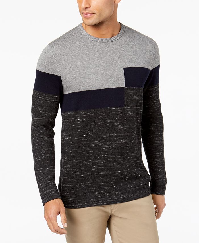 Calvin Klein Men's Colorblocked Sweater & Reviews - Sweaters - Men - Macy's