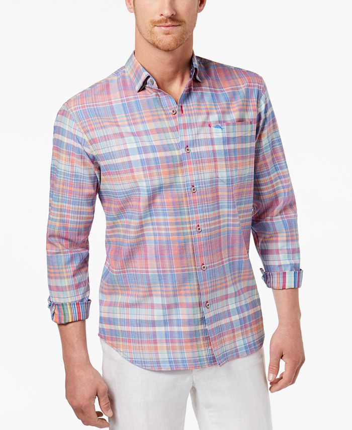Tommy Bahama Men s Mangrove Madras Plaid Twill Shirt Macy s