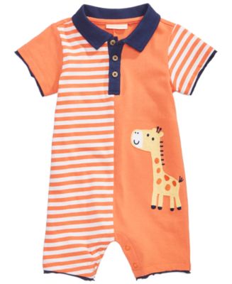 First Impressions Cotton Giraffe Romper, Baby Boys, Created for