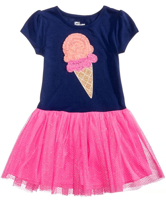 Size 4T NWT Details about   Girl's Ice Cream Cones Smocked Dress by Claire & Charlie 