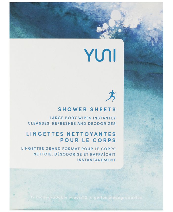 YUNI Shower Sheets Large Body Wipes 12 Pk Reviews Skin Care