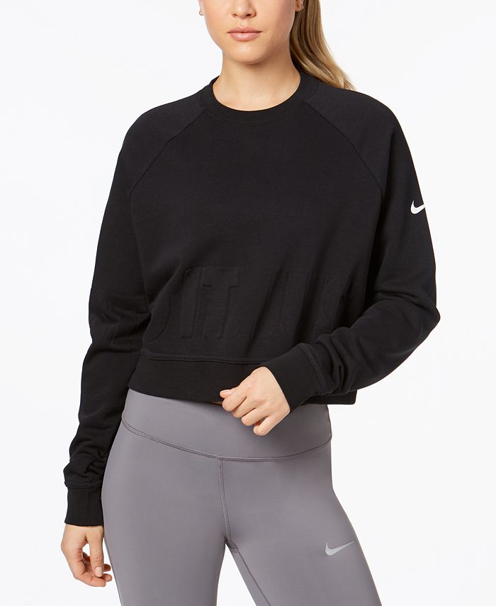 Nike Cropped French Terry Training Top - Macy's