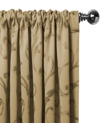 Mia Jacquard Scroll Blackout Window Curtain