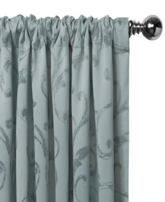 Mia Jacquard Scroll Blackout Window Curtain