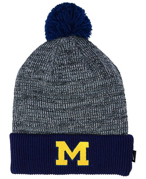 Nike Michigan Wolverines Heather Pom Knit Hat Reviews Sports