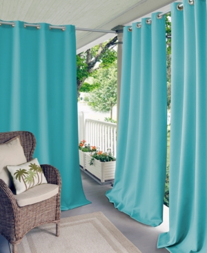 Elrene Connor 52" X 108" Indoor/outdoor Grommet Panel, Water-repellent And 50+ Uv Protection In Turquoise