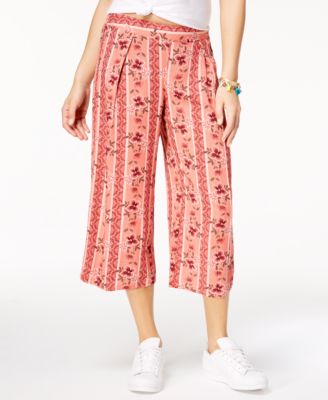 Be Bop - Juniors' Printed Wide-Leg Capri Pants