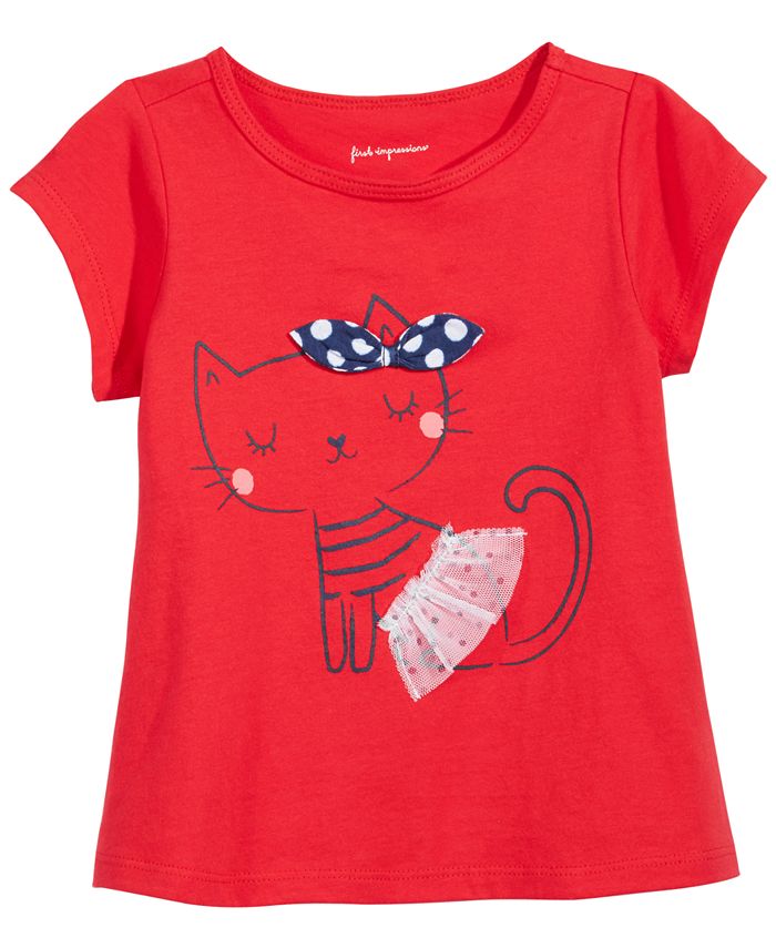First Impressions Print T-Shirt, Baby Girls, Created for Macy's - Macy's