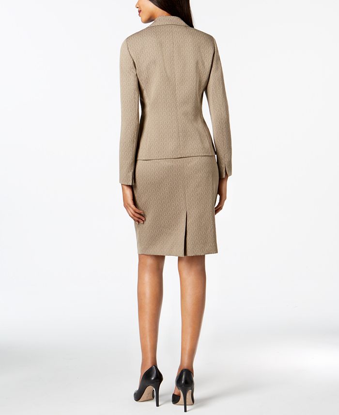 Le Suit Mélange Two-Button Skirt Suit - Macy's