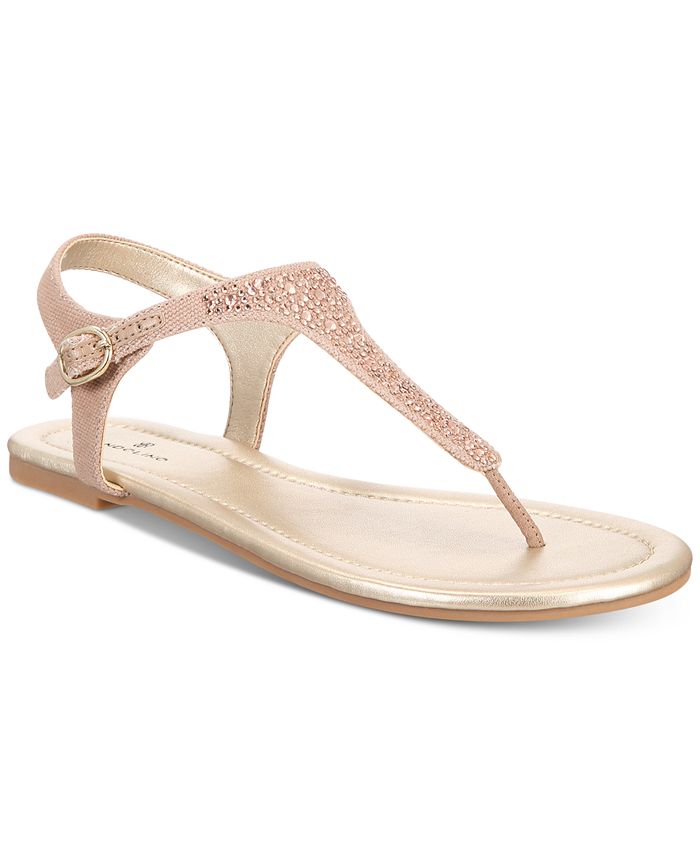 Bandolino Kyrie Embellished Flat Sandals - Macy's
