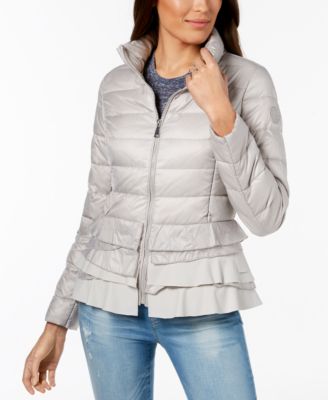 T Tahari - Ruffled Puffer Coat