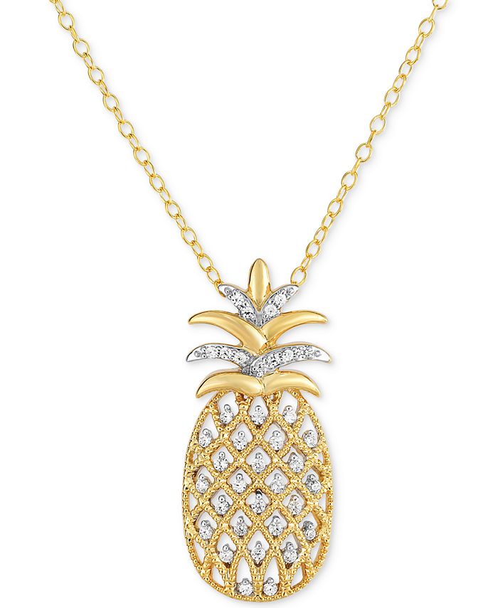 Macy's pineapple necklace sale