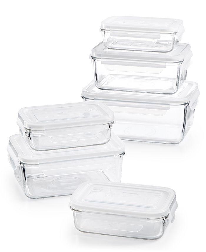 HOMBERKING 12 Sets Tupperware Food Container Glass Food Storage