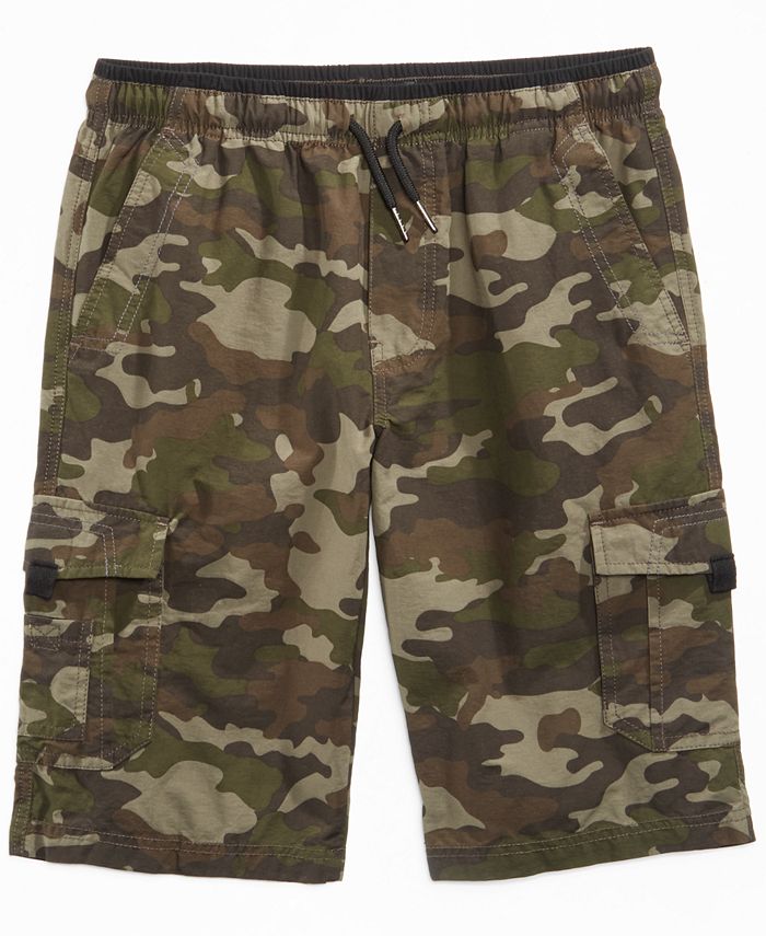 Univibe Camo-Print Scout Shorts, Big Boys Husky - Macy's