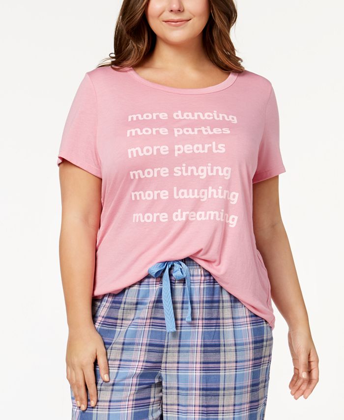 Jenni by Jennifer Moore Plus Size GraphicPrint Pajama Top, Created for