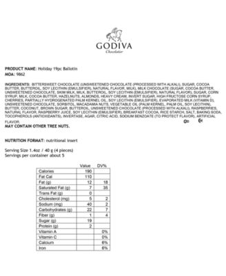 Godiva Chocolatier, 19-Pc. Gold Bow Ballotin Box of Chocolates