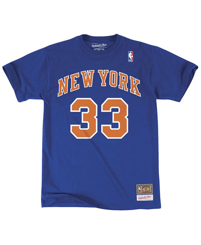 Men's New York Knicks Patrick Ewing Mitchell & Ness Blue Big