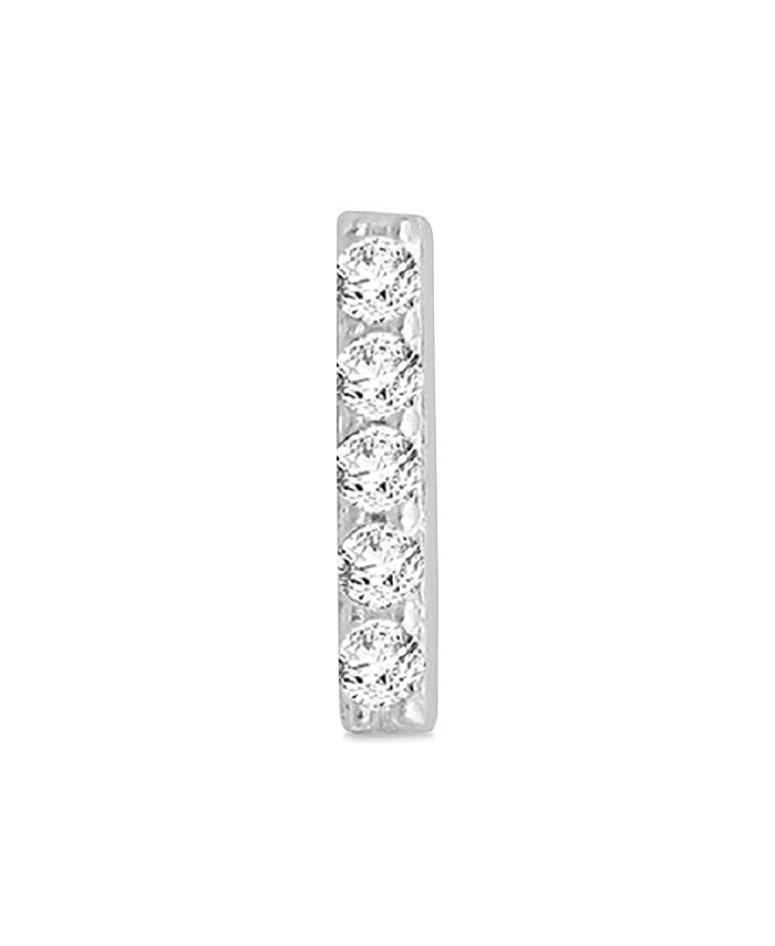 Macy's - Diamond Accent Vertical Bar Single Stud Earring in 14k White Gold