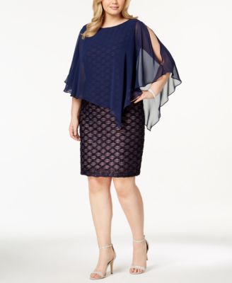 Plus size overlay dress best sale