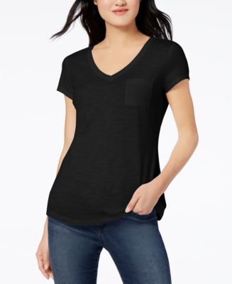 Maison Jules V Neck Patch Pocket T Shirt Created for Macy s Macy s