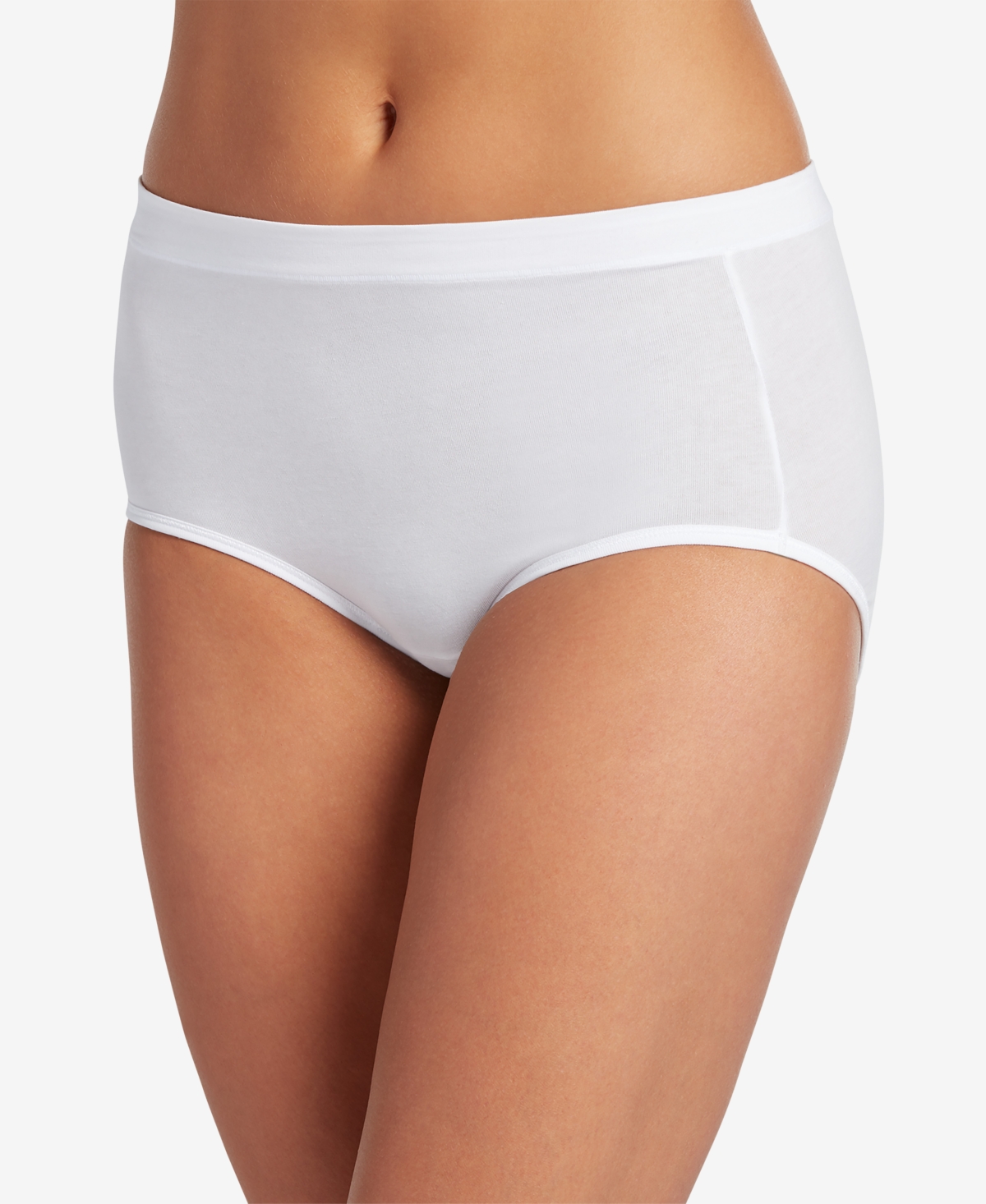 Cotton Stretch Brief 1556, available in extended sizes - Light Grey Heather