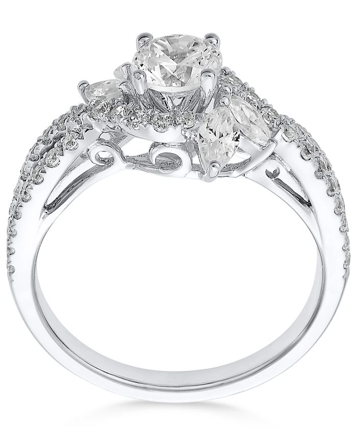 Macy's Diamond Engagement Ring (11/4 ct. t.w.) in 14k White Gold Macy's