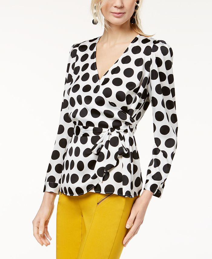 INC International Concepts - Printed Surplice Tie-Waist Top, Created for Macy's