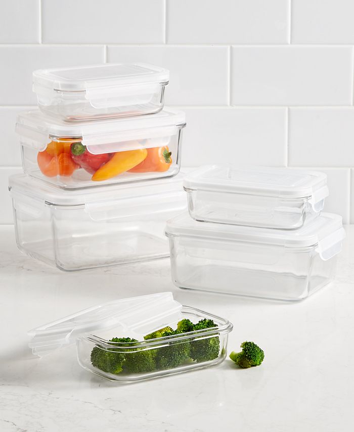 Martha Stewart Multisize Glass Reusable Food Storage Container