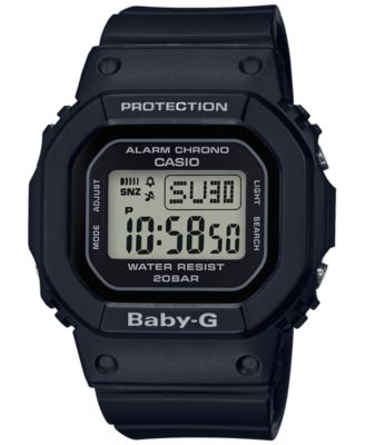 Baby-G - Women's Digital Black Resin Strap Watch 40mm