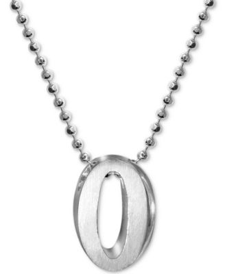 Alex Woo - Number Pendant Necklace in Sterling Silver