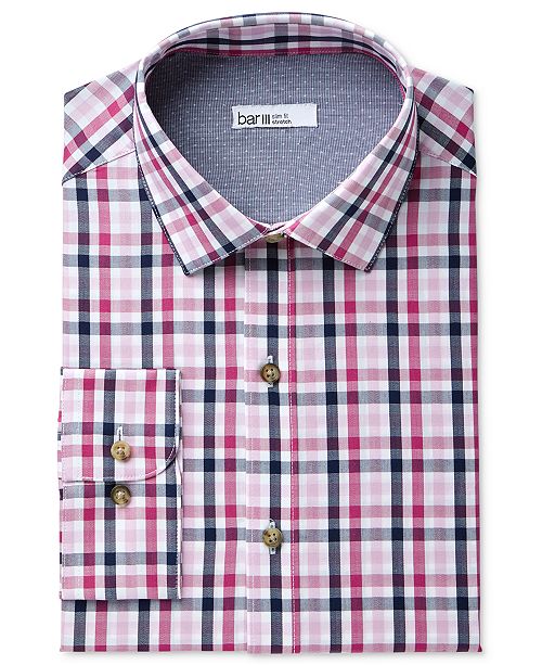 Bar III Men's SlimFit Stretch EasyCare Dress Shirt, Created for Macy