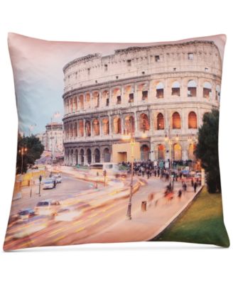 Hallmart Collectibles - Rome Graphic-Print 18" Square Decorative Pillow