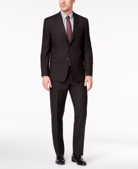 Мужские комплекты Marc New York by Andrew Marc Slim Fit 2-Piece Suit, цвет: Чёрный однотонный