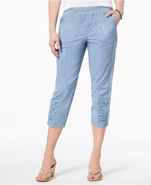 Style & Co Ruched Capri Pants, Created for Macy's & Reviews - Pants ...