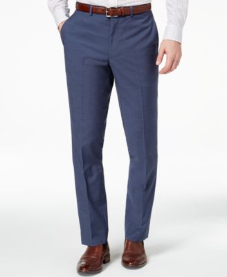 Kenneth Cole Reaction Men's Techni-Cole Slim-Fit Stretch New Blue Textured Suit