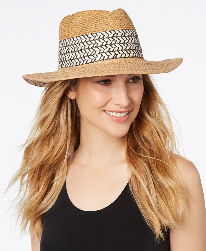 Nine West Mixed-Texture Panama Hat - Macy's