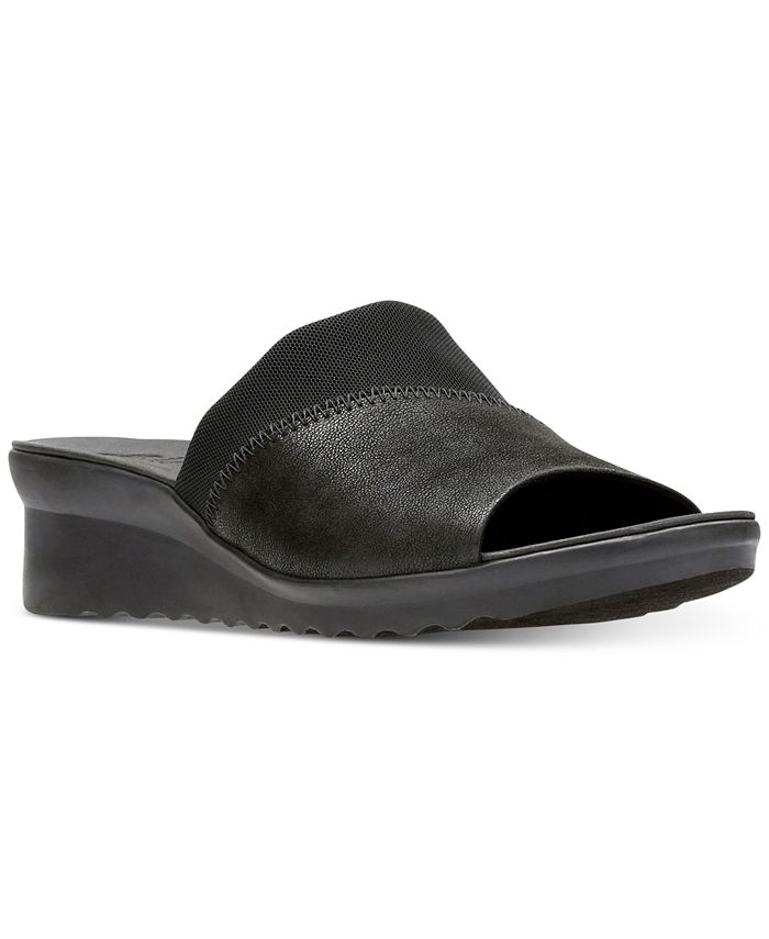 Clarks Collection Women's Cloudsteppers Caddell Ivy Wedge Sandals - Macy's