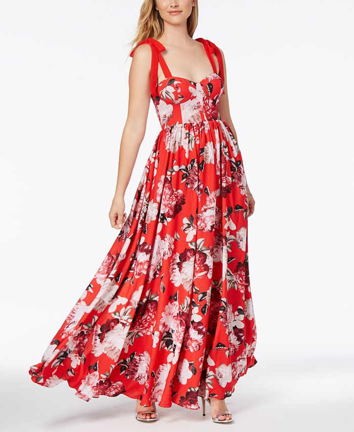 Fame and Partners The Khanni Floral-Print Bustier Gown & Reviews ...