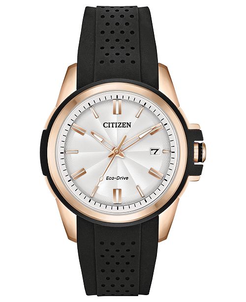 Citizen Drive From Citizen Eco-Drive Women's Black Silicone Strap Watch 38mm & Reviews - All