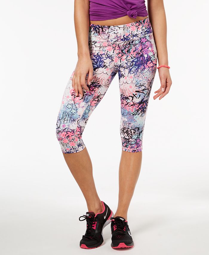 Material Girl Active Juniors Printed Cropped Yoga Leggings
